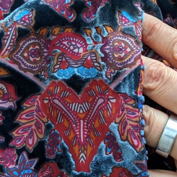 Johnny Was Pete & Greta Betimo Burnout Tunic Dress Sheer Floral Boho Size XS - Picture 10 of 10